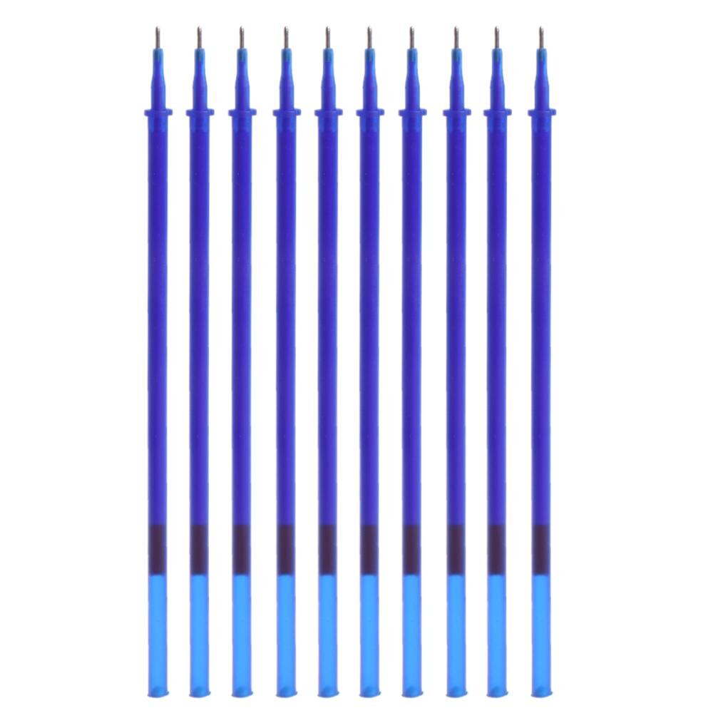 10Pcs/Set 0.5mm Erasable Gel Ink Pen Refills Magic Writing Study Office Supplies: BL