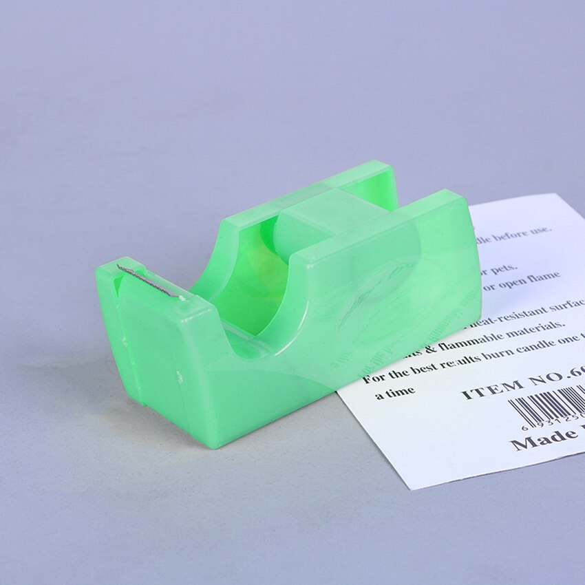 1PC Candy Color Masking Tape Cutter Dispenser School Office Plastic Desktop Tape Dispenser Packing Tape Dispenser 98×40×42mm