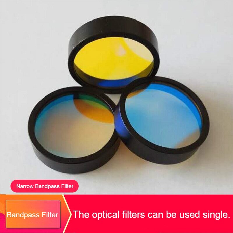 Smalbånds båndpasfilter 10 nm od3 optisk filterdiameter 12mm universal til biokemiske instrumenter  d12mm