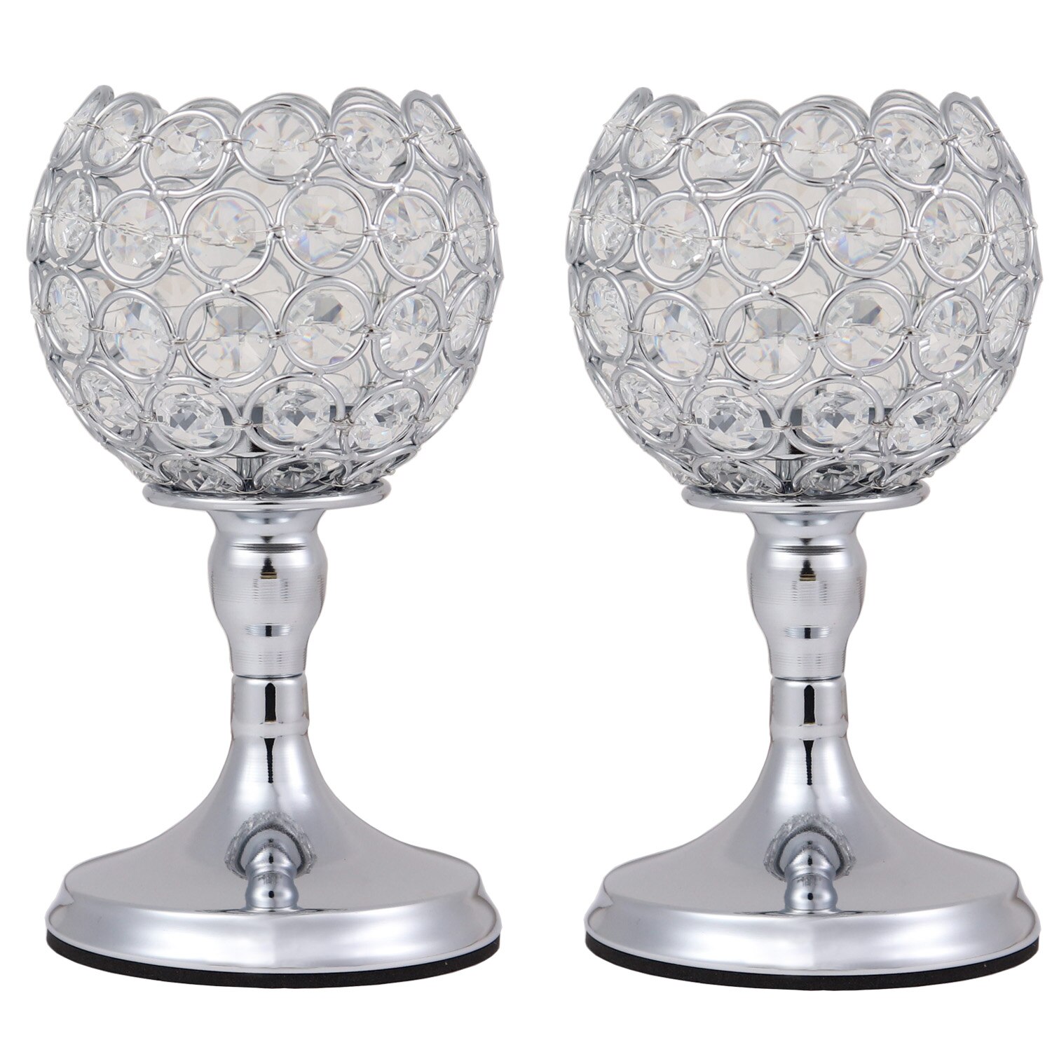 Candelabro de cristal para mesa de comedor, candelabros de Metal para decoración de bodas, Navidad y Halloween, 1 unidad: 20CM 20CM