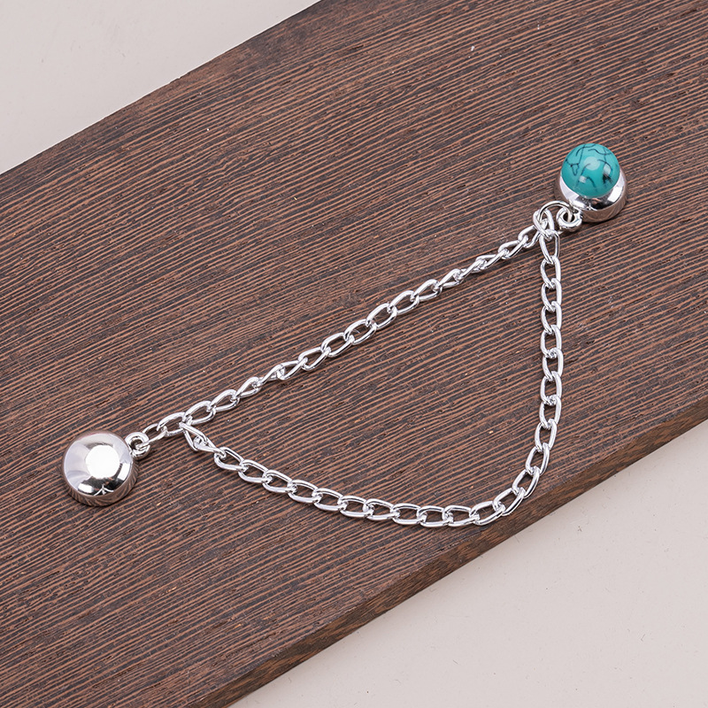 Bouton magnétique multifonction pour vêtements, avec chaîne, boutons métalliques, Clip pour vêtements, écharpe, jambes de pantalon, outils magnétiques de fixation de manchette: Laiton