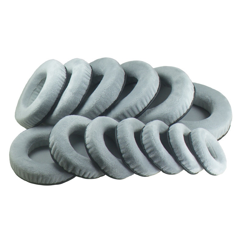 Allgemeine Grau Samt Schaum Ohr Pads Kissen 60 65 70 75 80 85 90 95 100 105 110 115 120MM für SONY für Sennheiser Kopfhörer