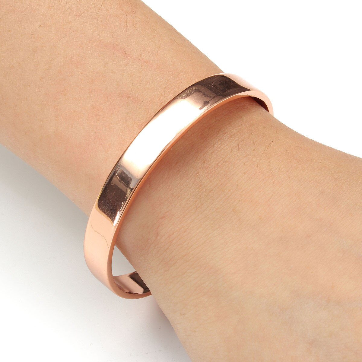 Copper Magnetic Wrist Bangle Bracelet For Pain Relief Rheumatoid Arthritis Men Women Bangle With 6 Holes Magnets Health Balance