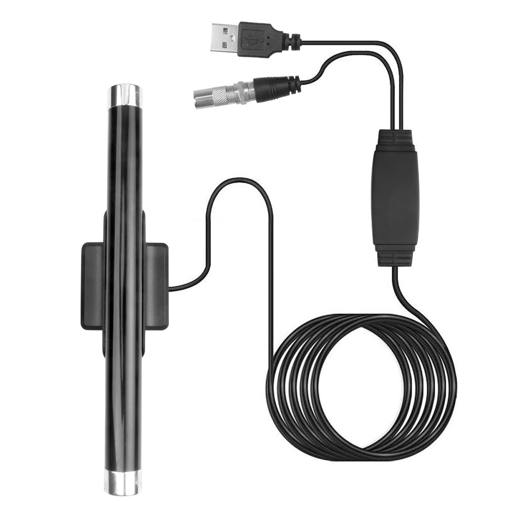 LED Light 4K HDTV Antenna 36dB Digital TV Antenna HD Build-In Amplifier Signal Booster Indoor HDTV 1080P Antenna: Black