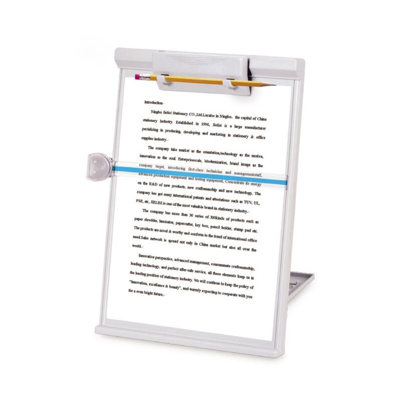 Plastic Adjustable Computer Document Holder Book Rack Stand Reading Typing Frame 24BB