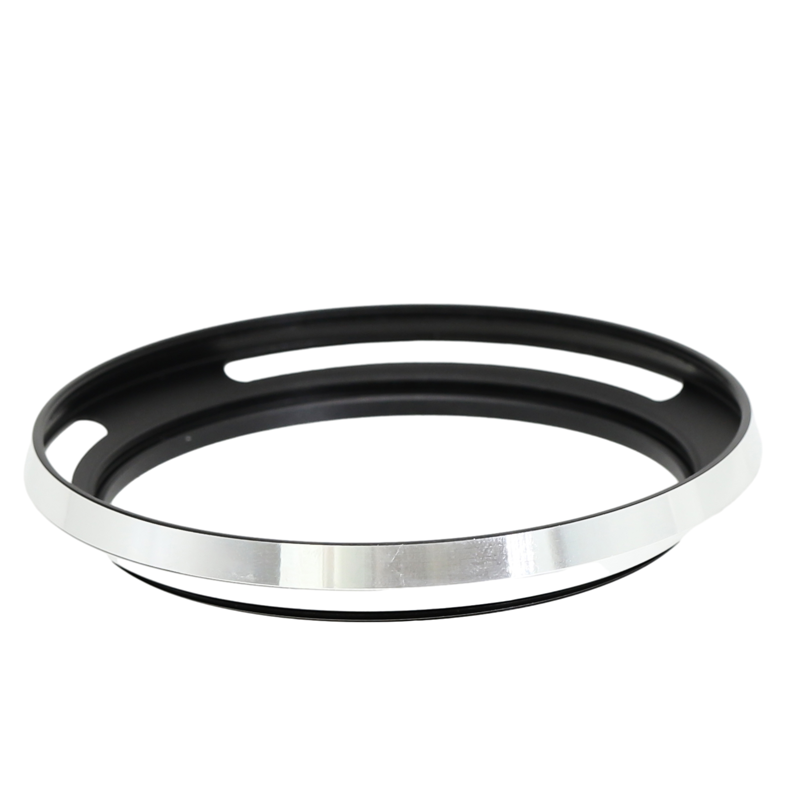 Metalen Groothoek Zonnekap Schroef-in 37 39 40.5 43 46 49 52 55 58 62 67 72 77 82mm Universele Geventileerde Zonnekap Protector: Zilver / 77 mm