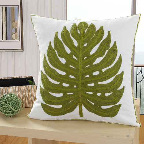Für Hochzeit Sonne Liege Kissen Bestickt Amerikanischen Schaukel Stuhl Strand Kissen: Bodhi leaf