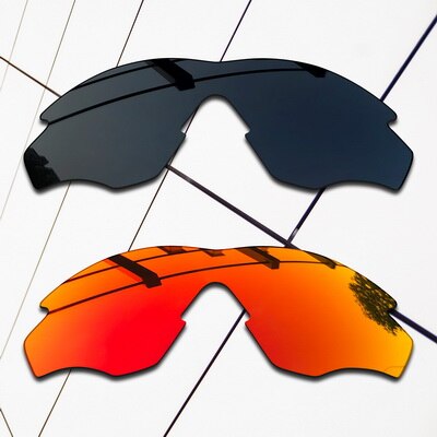 Eos polariserte erstatningsglass til oakley  m2 -innfatning solbriller - varianter farger: Svart og ildrød