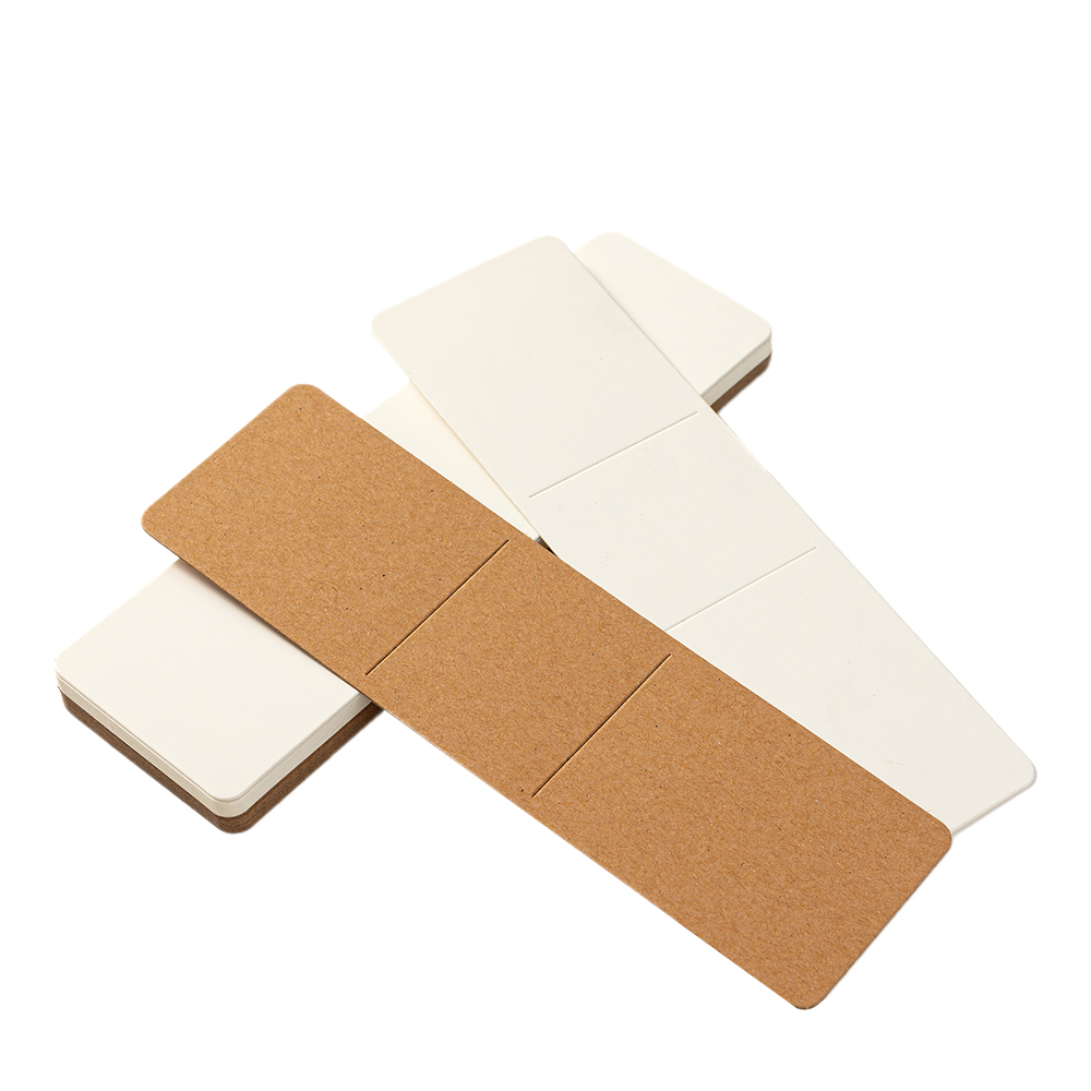 Marcapáginas en blanco con cubierta de papel, tarjetas de exhibición, marcador dibujado a mano, cartón, embalaje de , accesorios de decoración, 10 unidades por lote