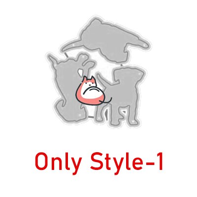 Hond dier metalen snijmallen mal mes scrapbooking stencil diy reliëf knutselen stansen kaarten maken stansen voor: Alleen stijl -1