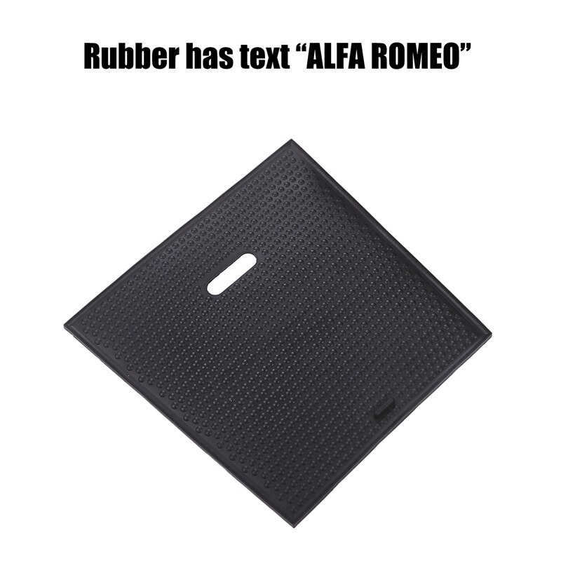 Bandeja negra de Caja de almacenamiento para apoyabrazos de coche con alfombrilla antideslizante, guantera para teléfono, para Alfa Romeo Giulia