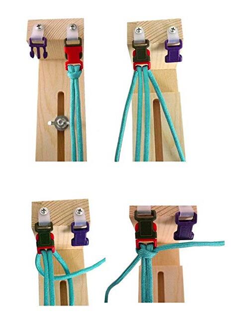 10 Fallschirm kabel und 10 SEITE Freisetzung Kunststoff Schnalle Gürtel Maschine paracord Massivholz stricken weben DIY Manuelle Haar schneiden einstellen