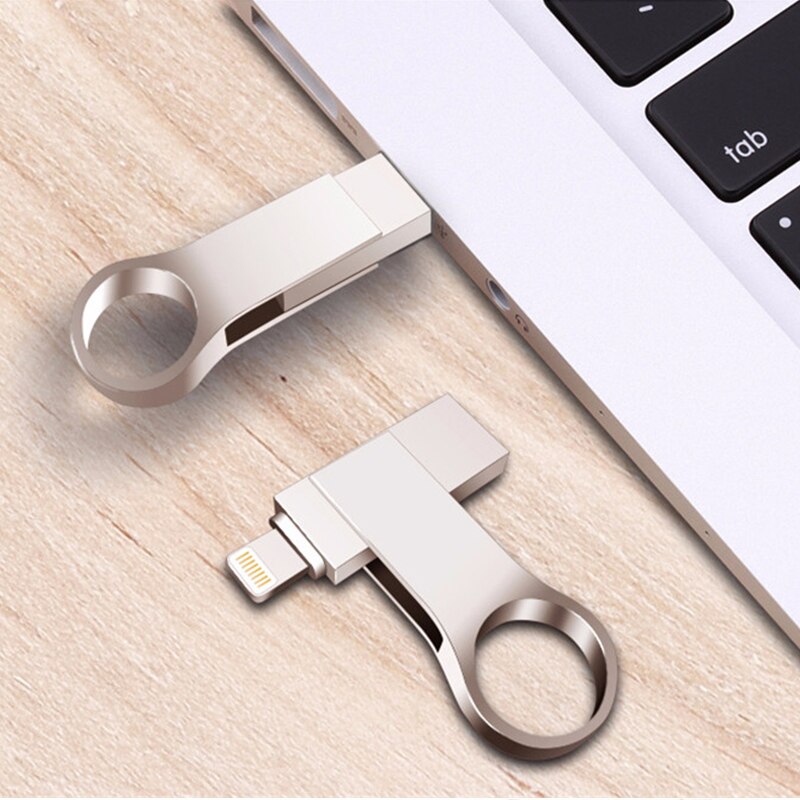 Richwell usb-stick voor iphone 8/7/7 plus /6/6s plus /5/5s/5c/ ipad 8gb 16gb 32gb pen drive 64gb 128gb otg usb 2.0- geheugenstick