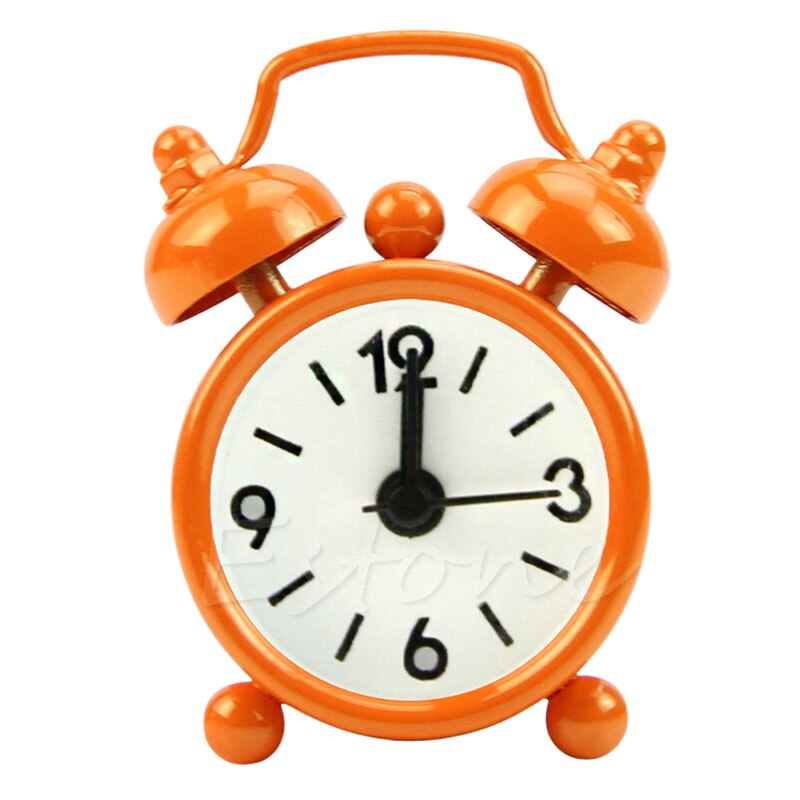 Lovely Cartoon Dial Number Round Desk Alarm Clock For Kid Home Decor