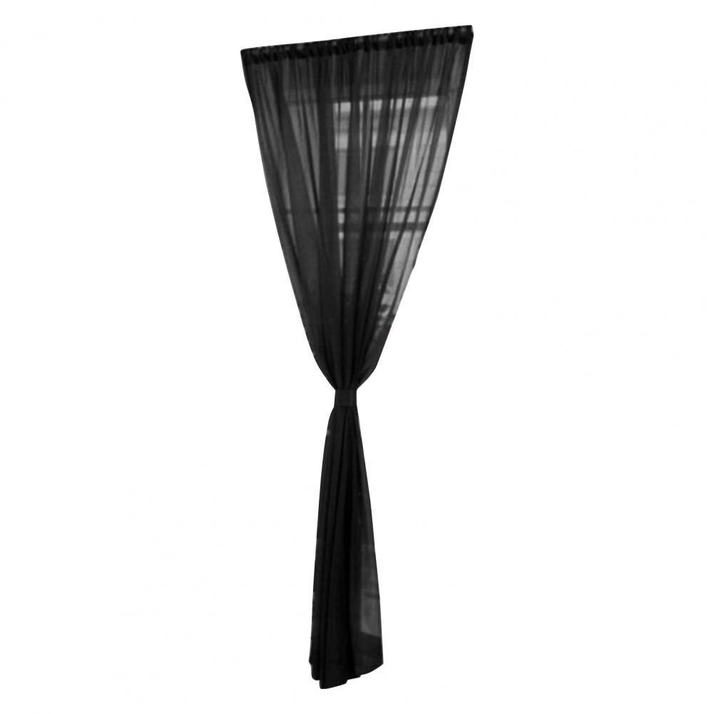 Sheer Curtain Eye-catching Window Drape Smooth Surface Washable Useful Practical Material Tulle Curtain: green
