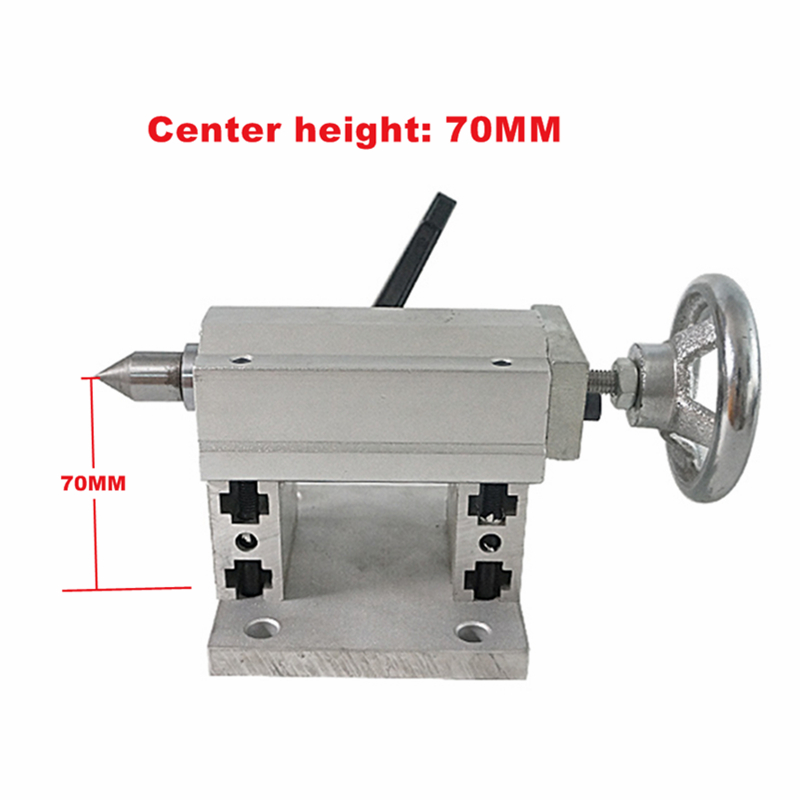 CNC Rotary 4th Axis Activity Tailstock Center height 70MM 92MM for Rotary Axis CNC Router Engraver Milling Machine: Center height 70MM
