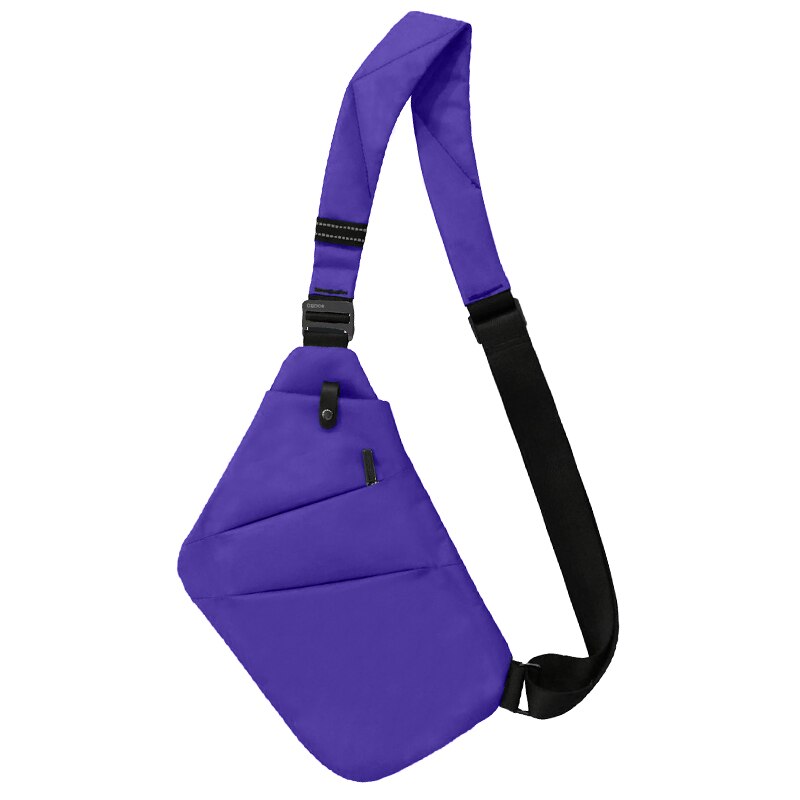 Osoce Anti-Diefstal Crossbody Bag Schoudertas Sling Borst Bag Waterdichte Cover Pack Rugzak Fiets Sport: purple