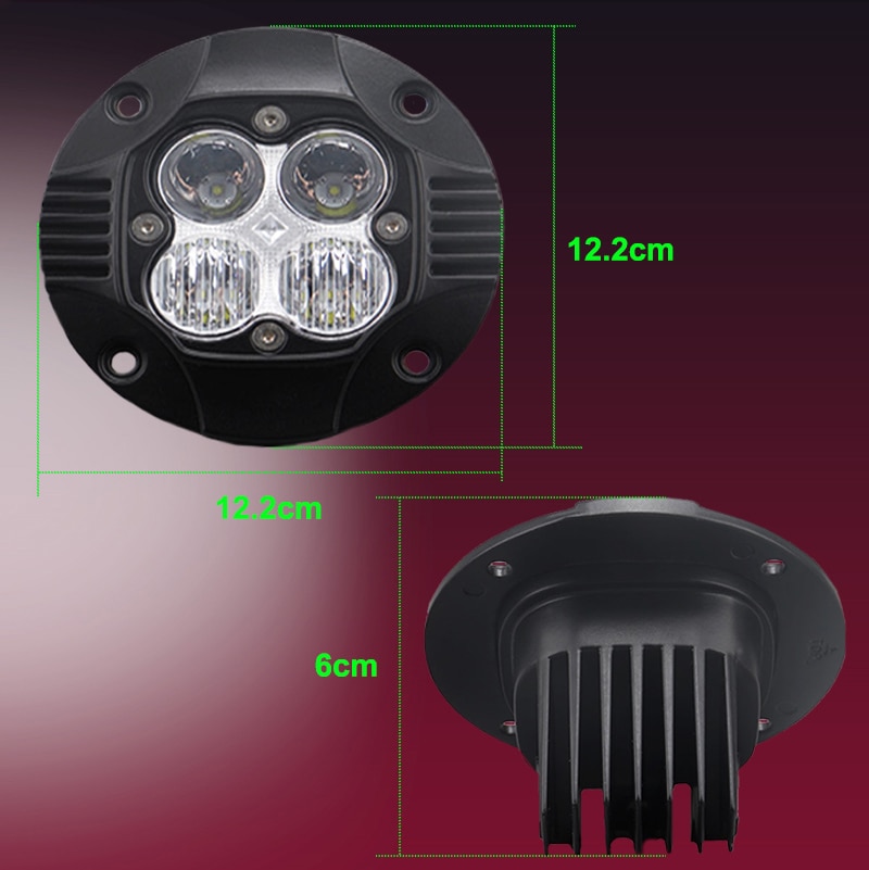 Bil led arbeidslys 40w 4000lm for offroad 4 x 4 kjøretøy kjøring 12v 24v lastebil led arbeidslys hvit combo beam