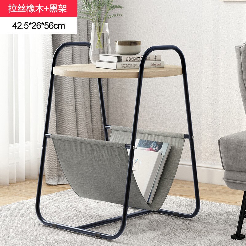 Nordic Round End Tables Simple Moveable Sofa Side Table Small Coffee Table Iron Corner Table Living Room Furniture Beside Table: Default Title