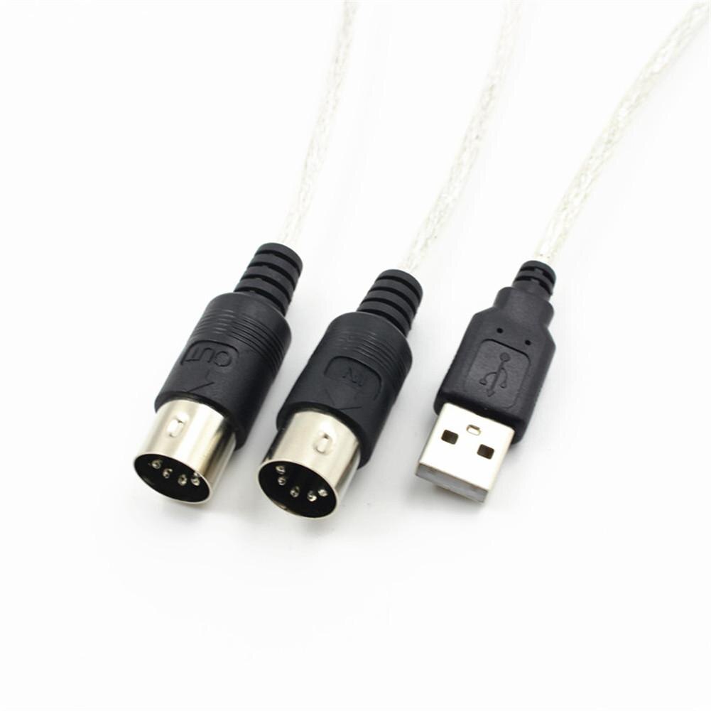 2M Usb Midi Kabel Converter Muziek Editing Toetsenbord Adapter Connector Cord Lijn