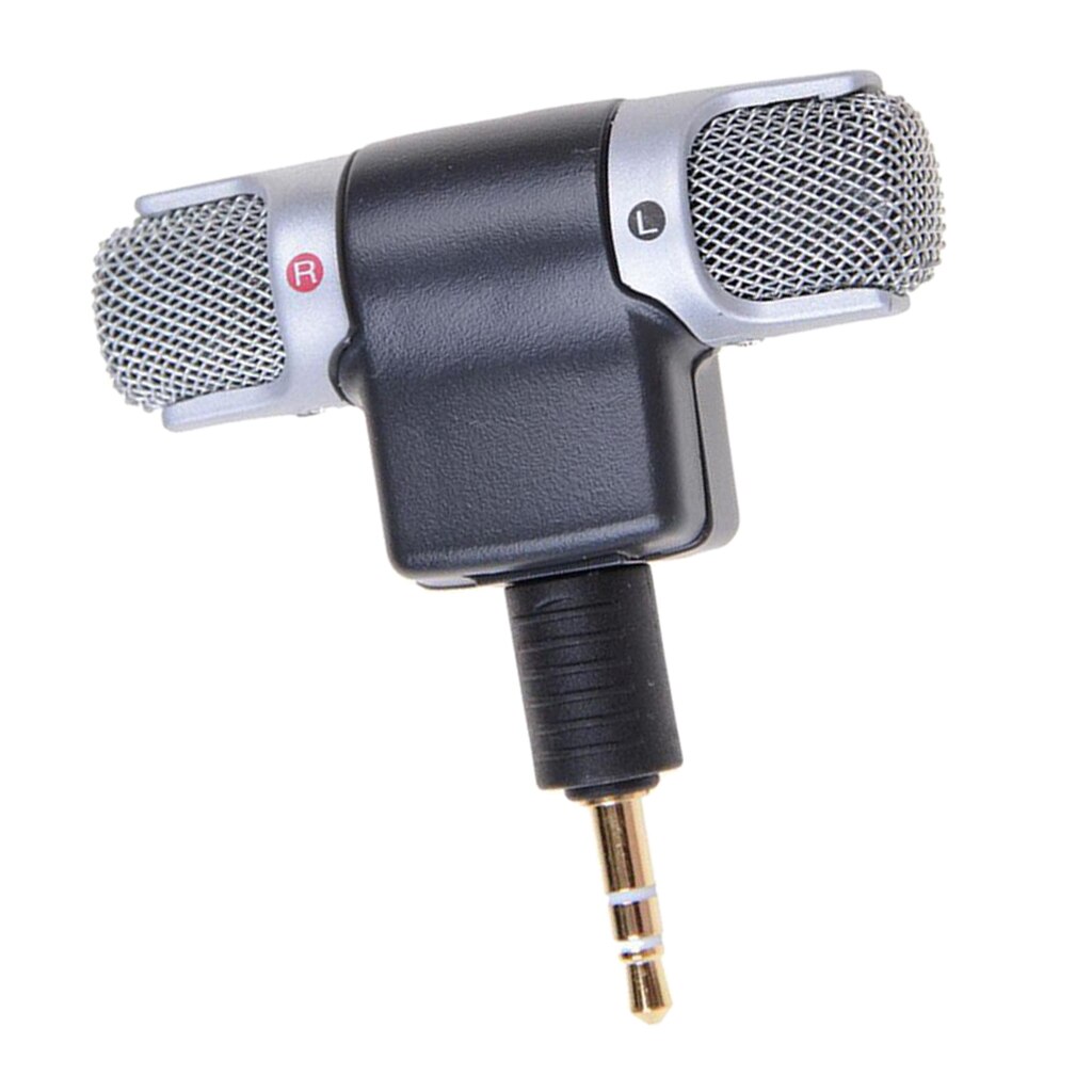 3.5mm Stereo Electret Condenser Microphone, Direct Plugs Into the Recorder,