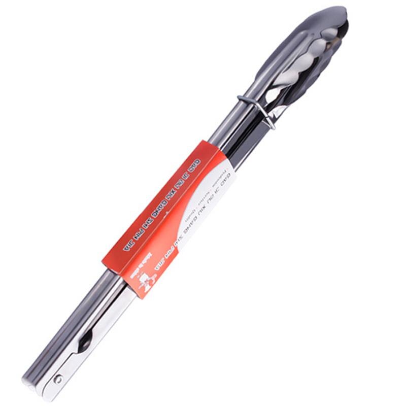 Stainless Steel Cooking Tongs Non-Stick Barbecue Tongs Bread Tongs Salad Serving Tong Anti Heat Bread Clip BBQ Tool: 36cm