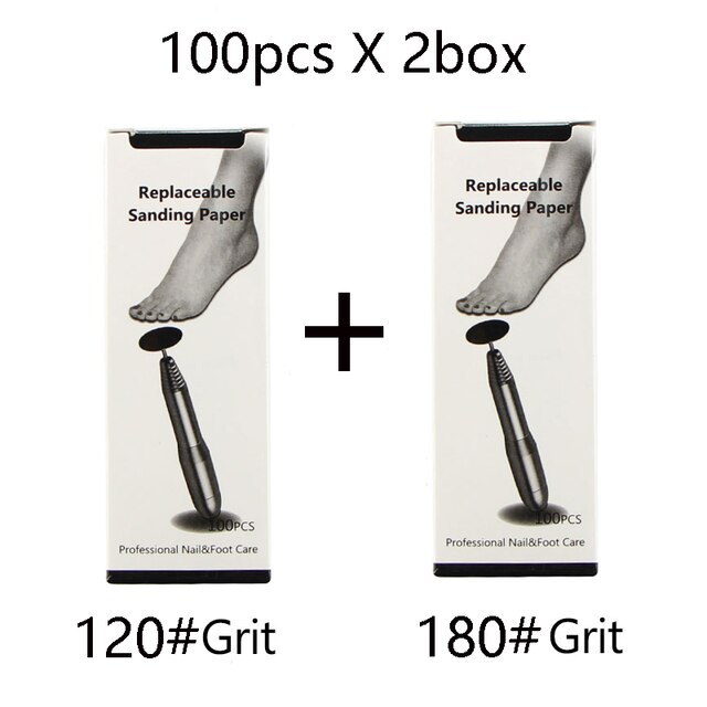 Pedicure Tool for Electric File Machine Feet Dead Skin Callus Peel Remove Sandpaper Disks Replacement Sandpaper: F