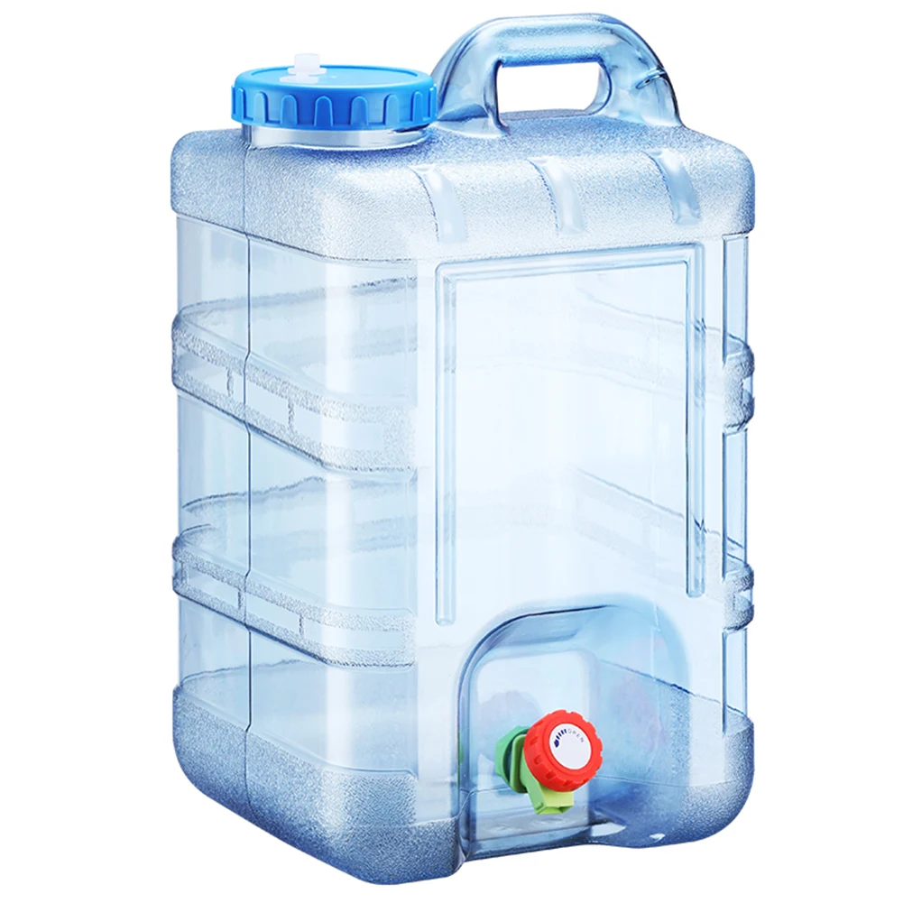 15-28L Drinking Water Bucket Driving Pure Water Tank Water Storage Carrier with Faucet for Outdoor Camping Cooking Picnic Hiking