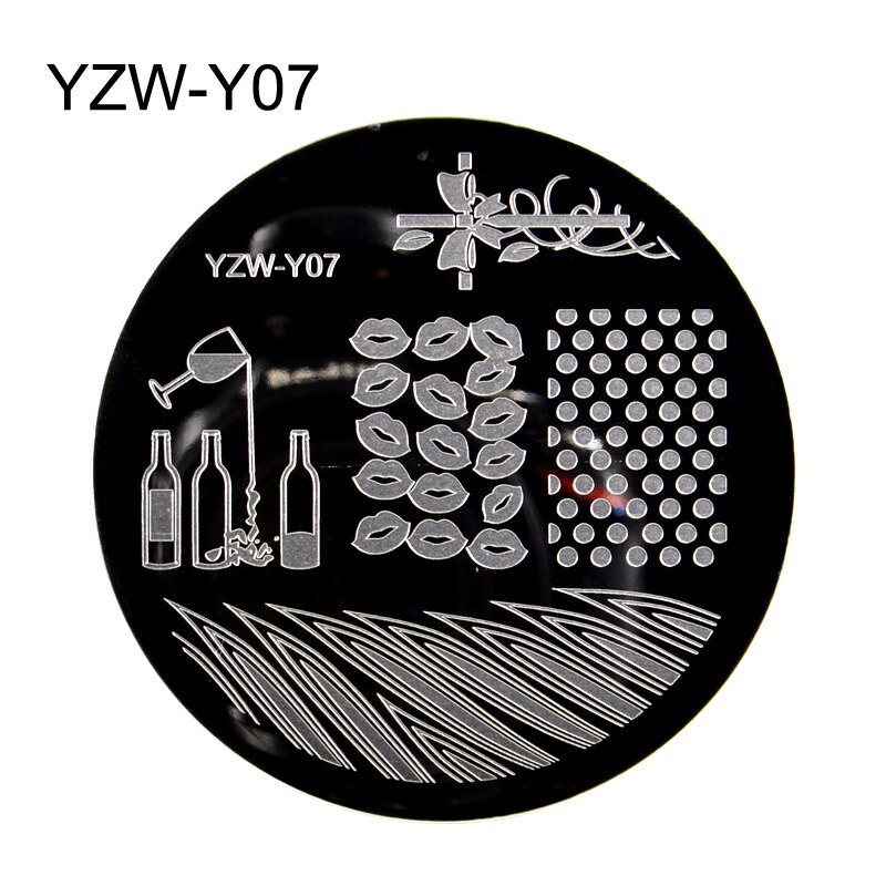 1 pc nail art stempelplaten nagellak print blad bloem dromenvanger sneeuwvlok kerst stempel schraper spons: Yzw -y07