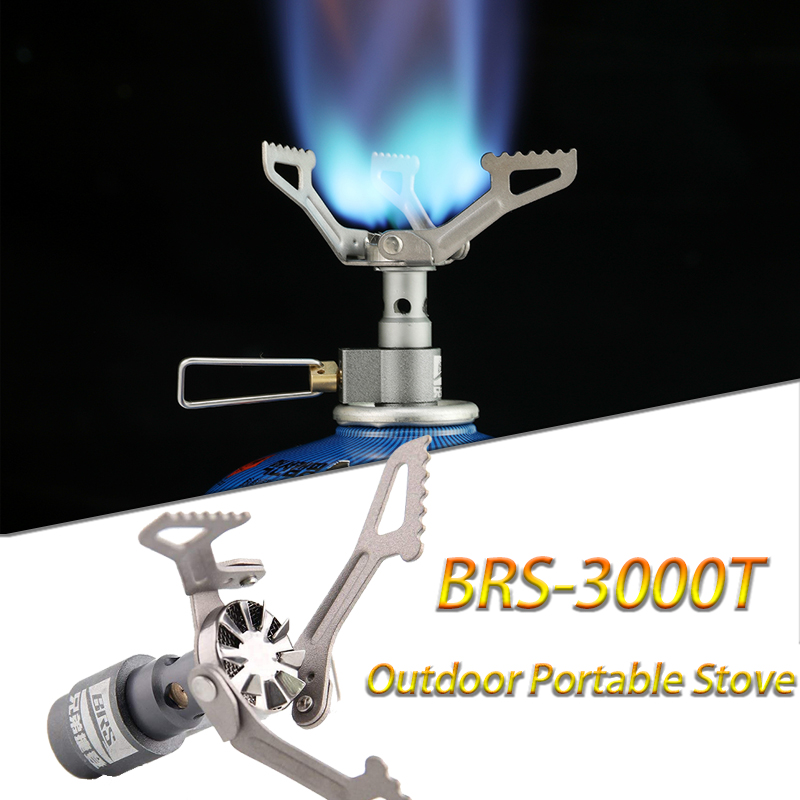 Réchaud Portable à gaz en titane BRS 3000T, 25g, Mini fourneau léger, brûleur pour randonnée, Camping, réchauds d'extérieur