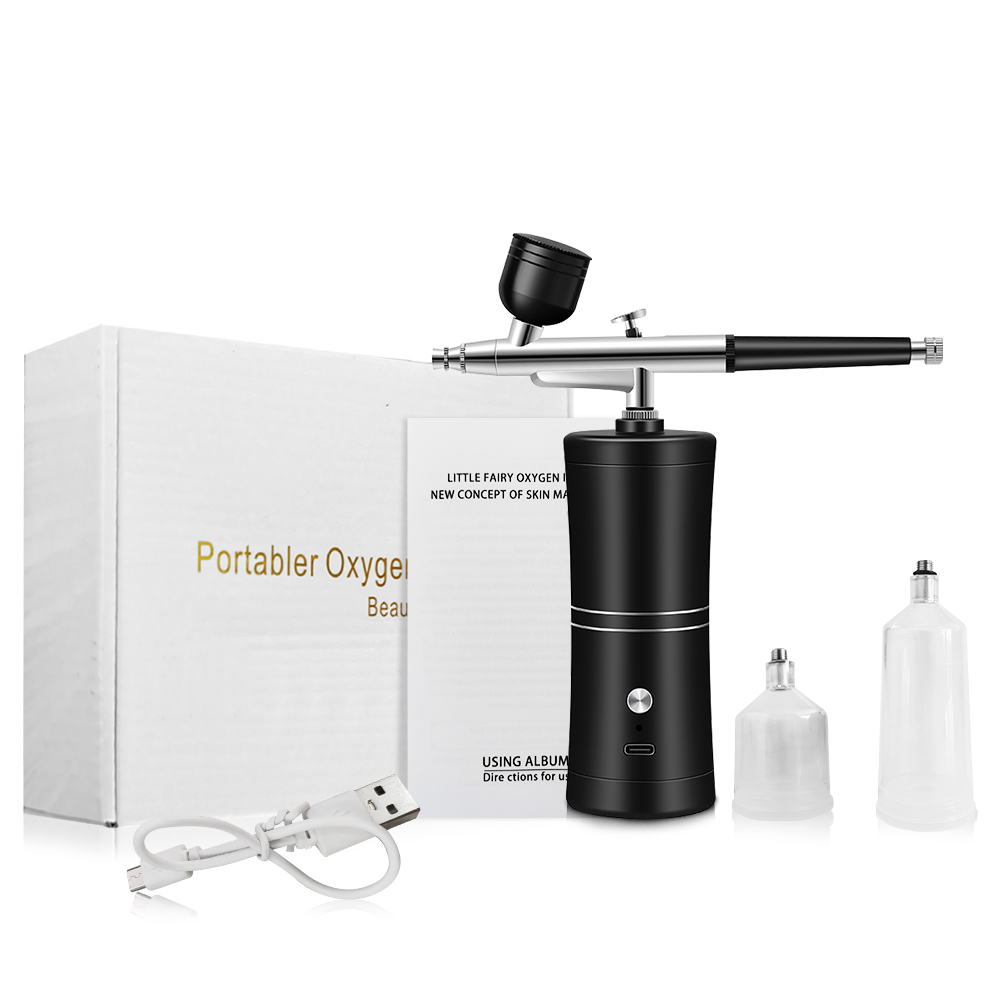 Aerógrafo portátil con compresor para uñas, aerógrafo para pintura de pasteles, manualidades, arte de uñas: Oro
