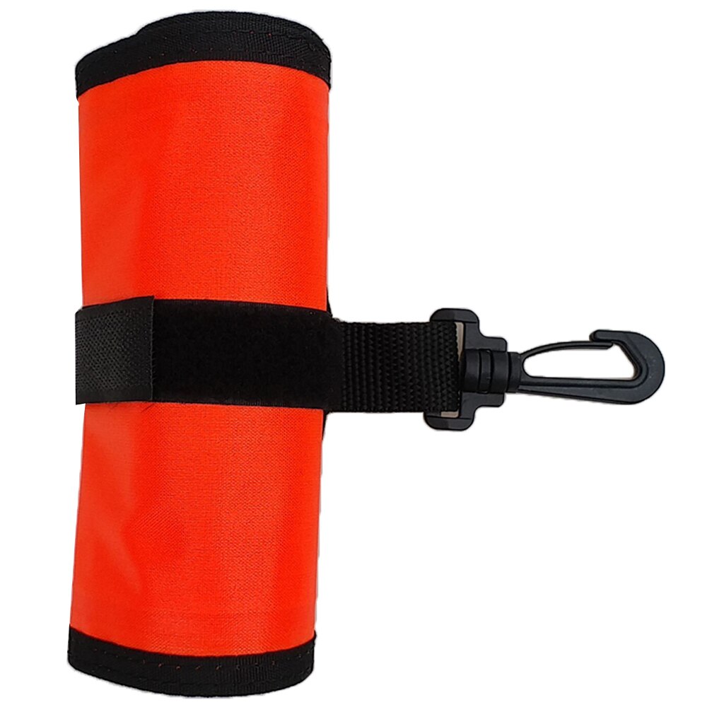 4 'dykning oppustelig sikkerhedsrør pølse signal flyde, overflademarkør bøje smb med plastik klip, meget synlig og robust: Orange
