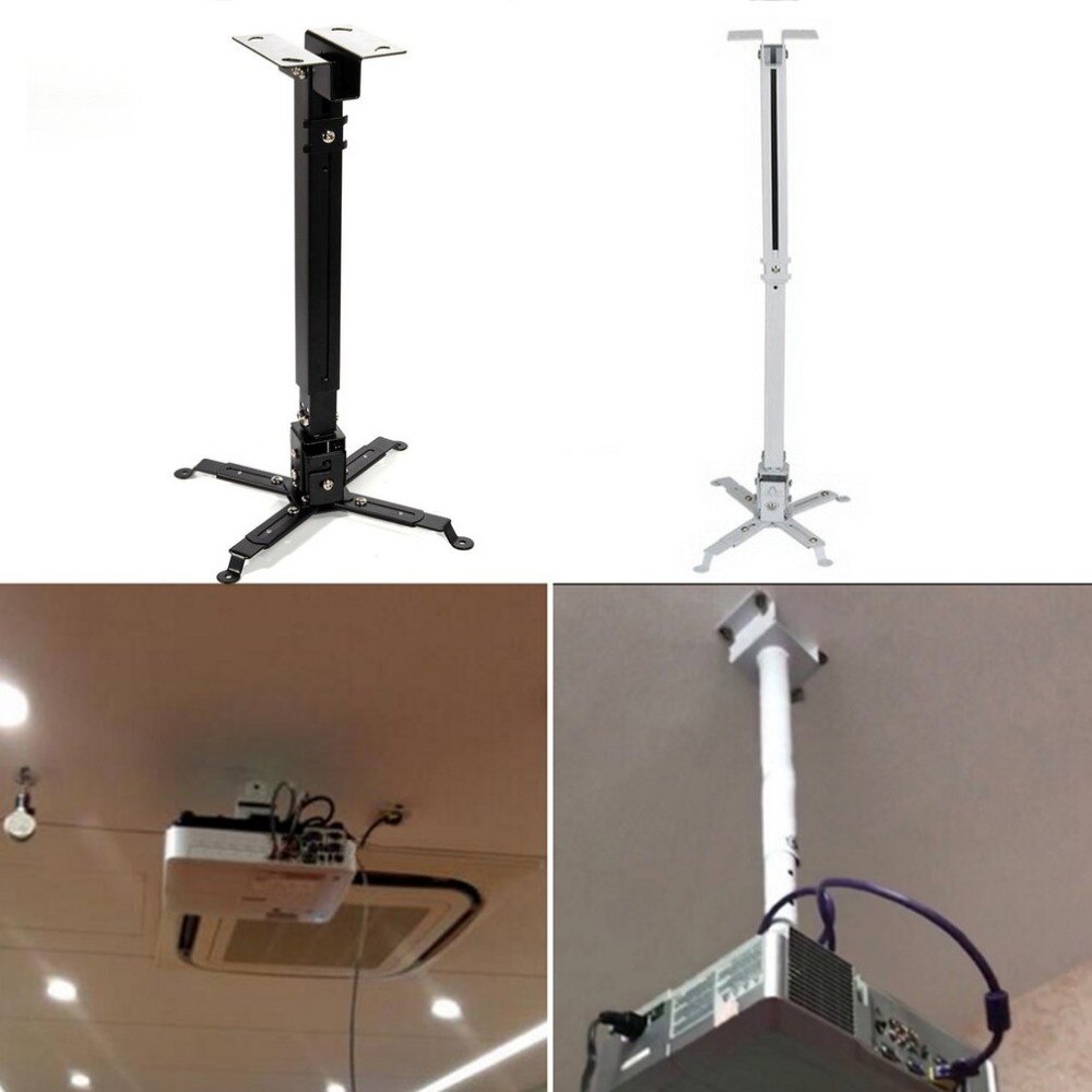 Holdbar projektor loftbeslag universal led projektor beslag holder justerbar 43-65cm hængende beslag drejelig mount holder