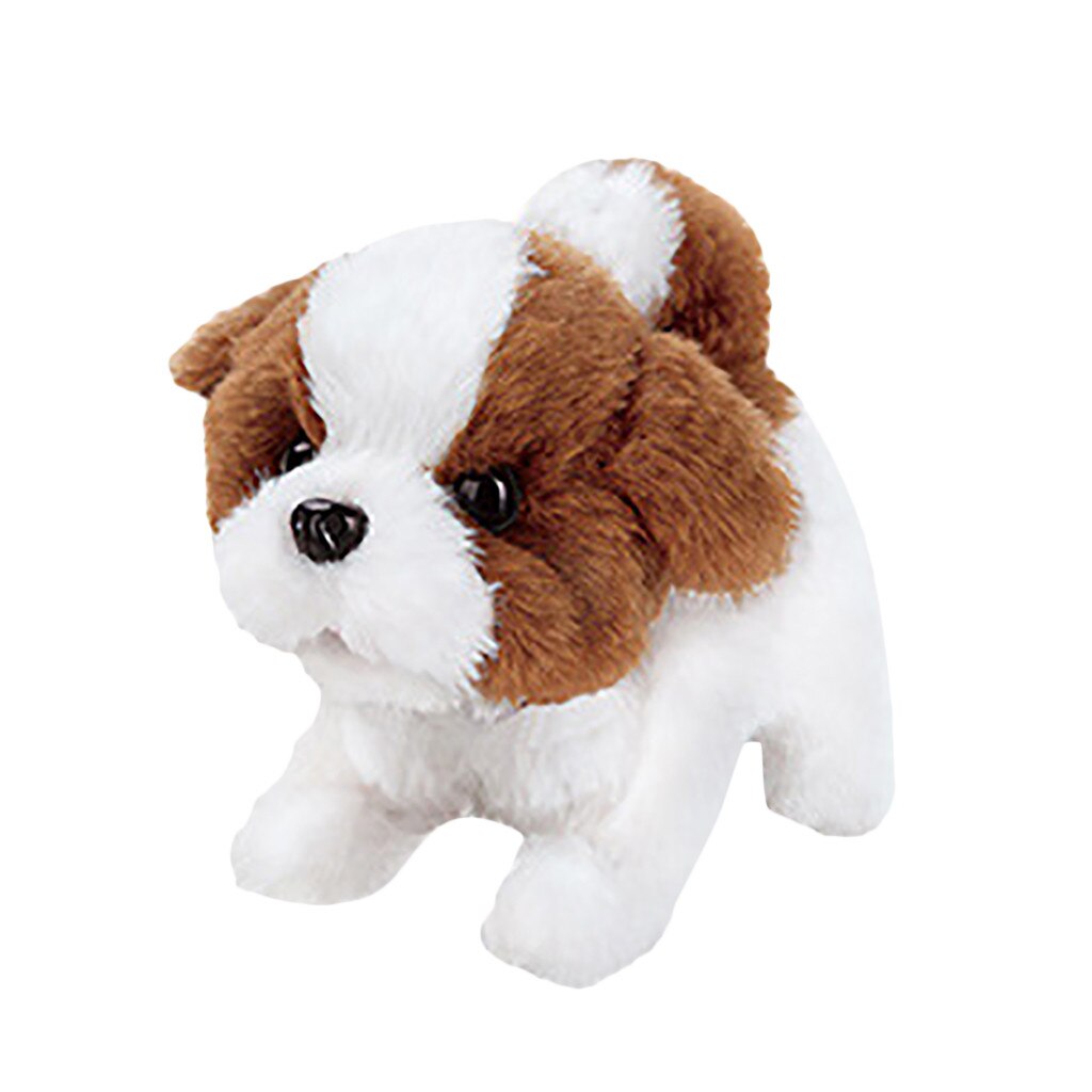 Jouets électroniques de Simulation de chien Robot mignon, jouet pour enfants qui aboiera et marchera, chiot électrique: E