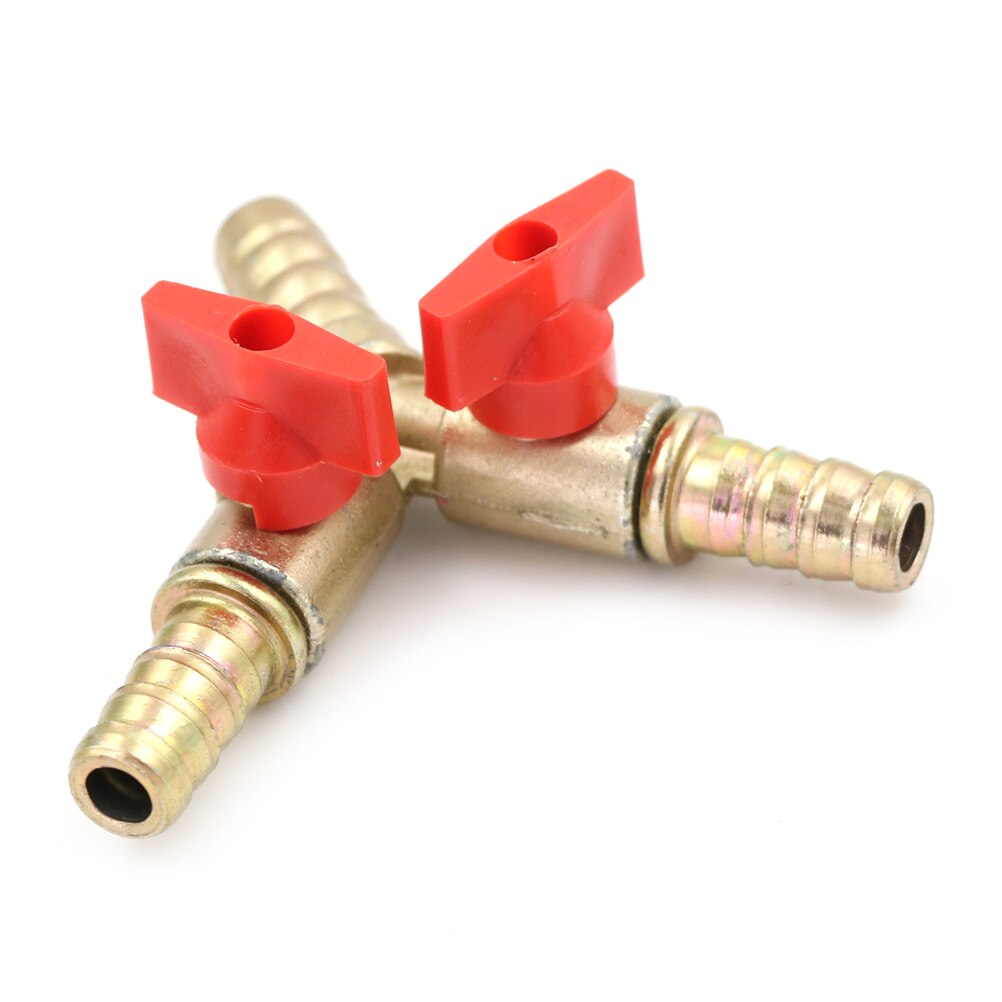Brass 1pc 3-Way Shut Off Ball Valve Stainless Steel Valve Clamp Fitting Hose Barb Fuel Gas For Garden Irrigation