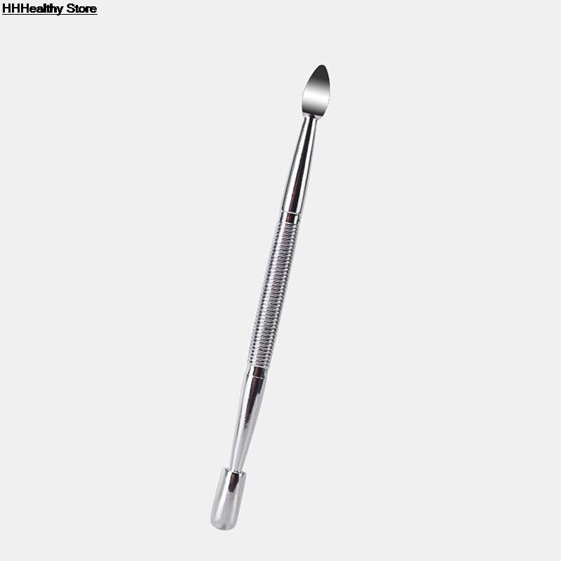 1pc Stainless Steel Nail Pusher Cuticle Pusher Nail Art Pedicure Manicure Tools Nail File Dead Skin Push Cuticle Remover: silver