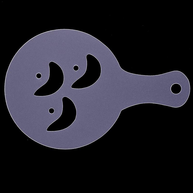 16 stuks/set koffiesjablonen met mooi patroon, printmodel van plastic pp latte cappuccino maken