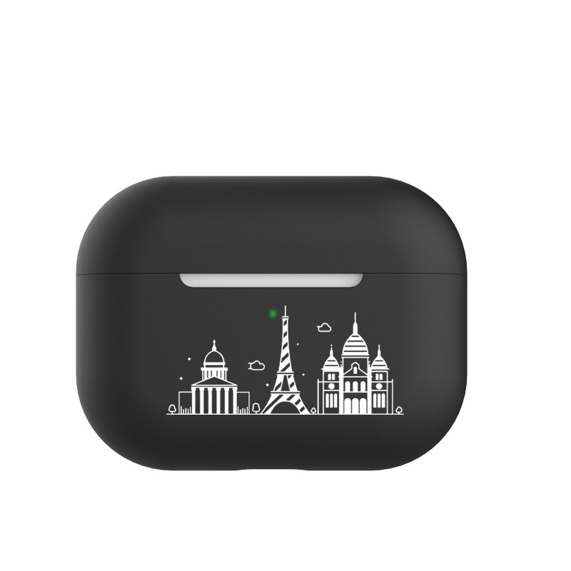 Hoesje voor airpods pro hoesje beschermhoes zachte siliconen kleurenprint patroon anti-verlies apple airpod hoesje hoesje headset hoesjes