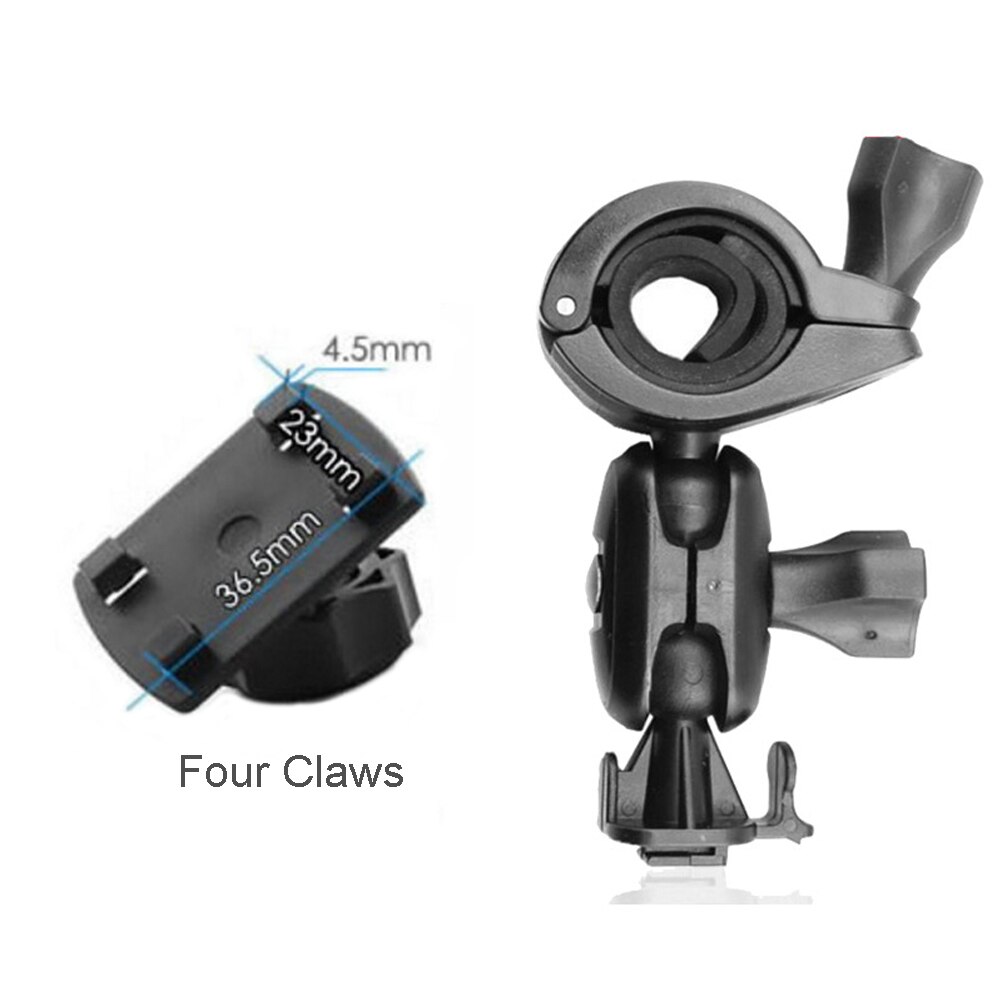 360 Degree Rotating Driving Interior Mirror Screw Fasten DVR Support Car Rearview Mount Holder Dash Cam Stable Shockproof: Long  Four Claws