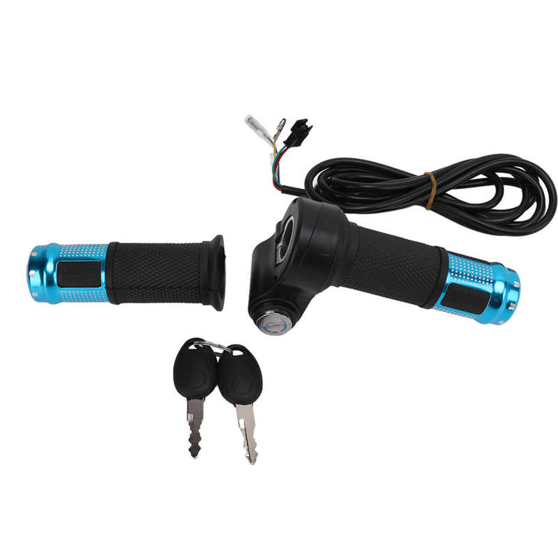 Empuñadura de pulgar para patinete eléctrico, manillar Universal de acelerador de giro, amplia aplicación: Azul