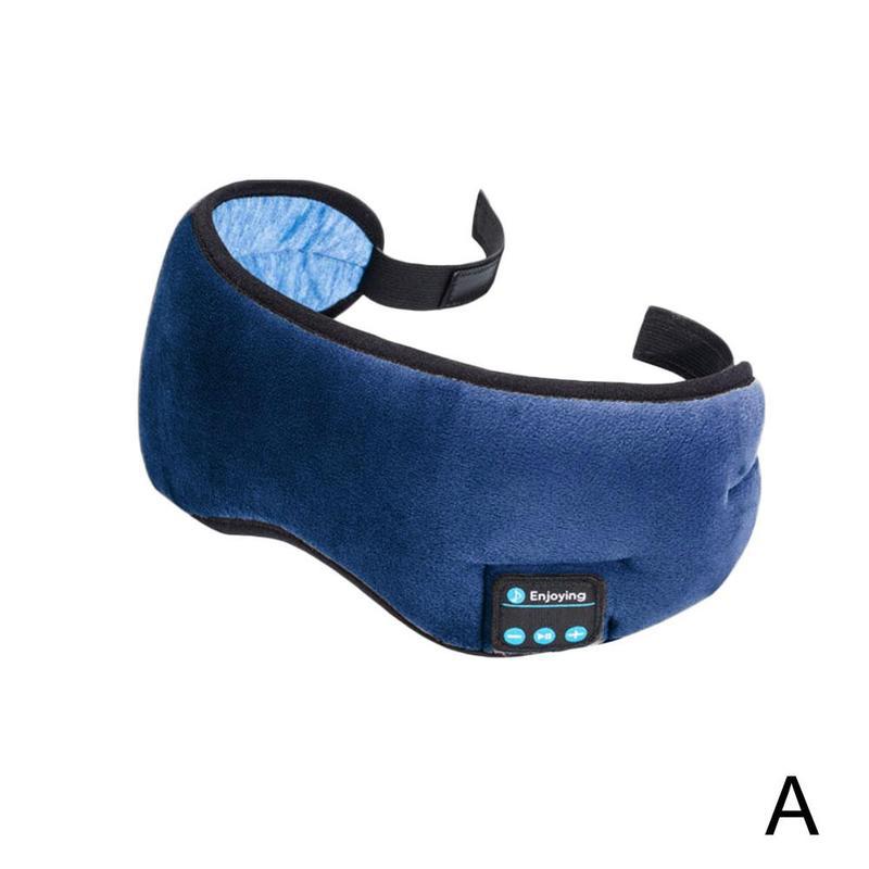 Bluetooth søvnmaske sovehodetelefon trådløs søvn med nyanser mikrofon øye innebygd maske håndfri høyttalere øretelefon travel ey  k5 t 3: En