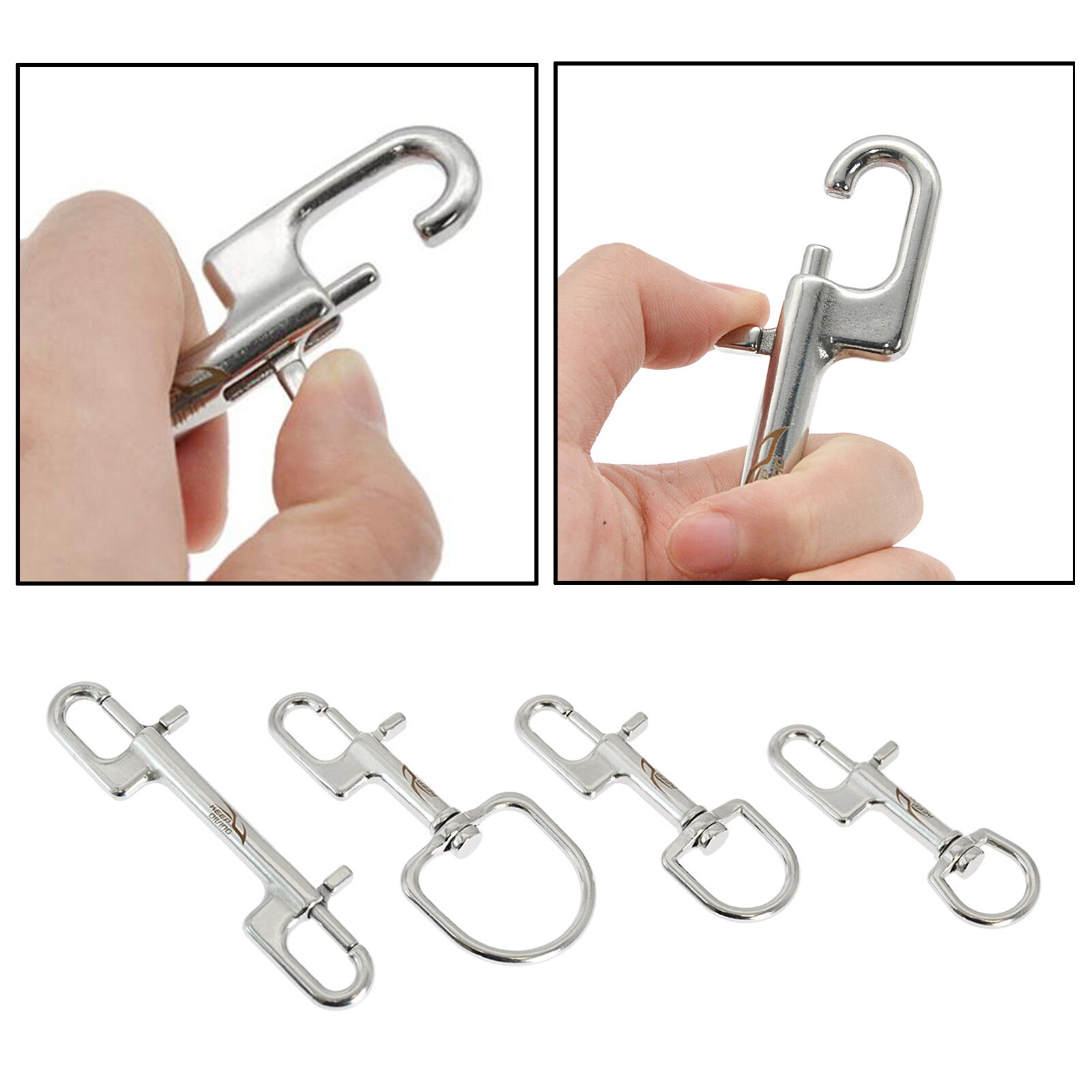316 Rvs Snap Haak Enkele/Dubbele Eindigde Duiken Clip Kogelstangkop Bolt Haken Voor Duiken Deel Accessoires