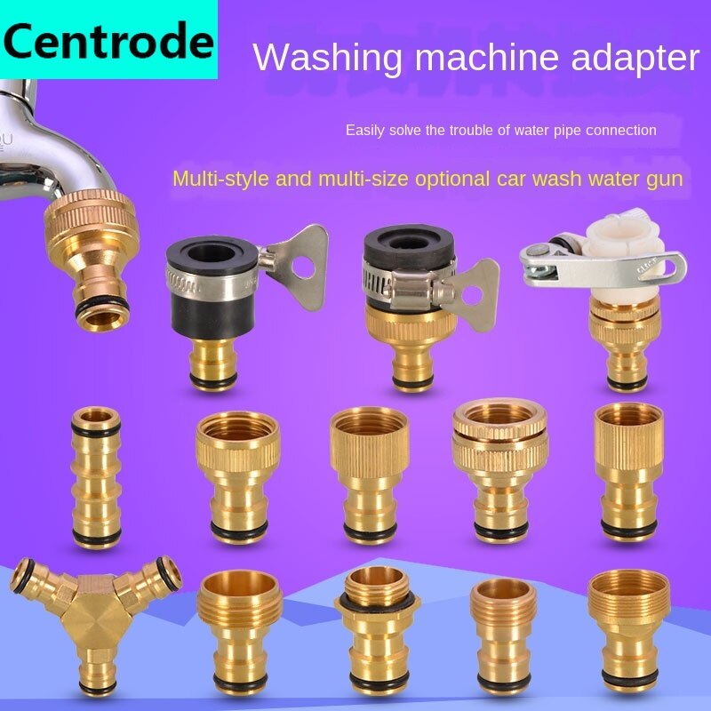 Washing machine kitchen basin faucet connector water pipe car wash water hose transfer interface mouth nipple accessories