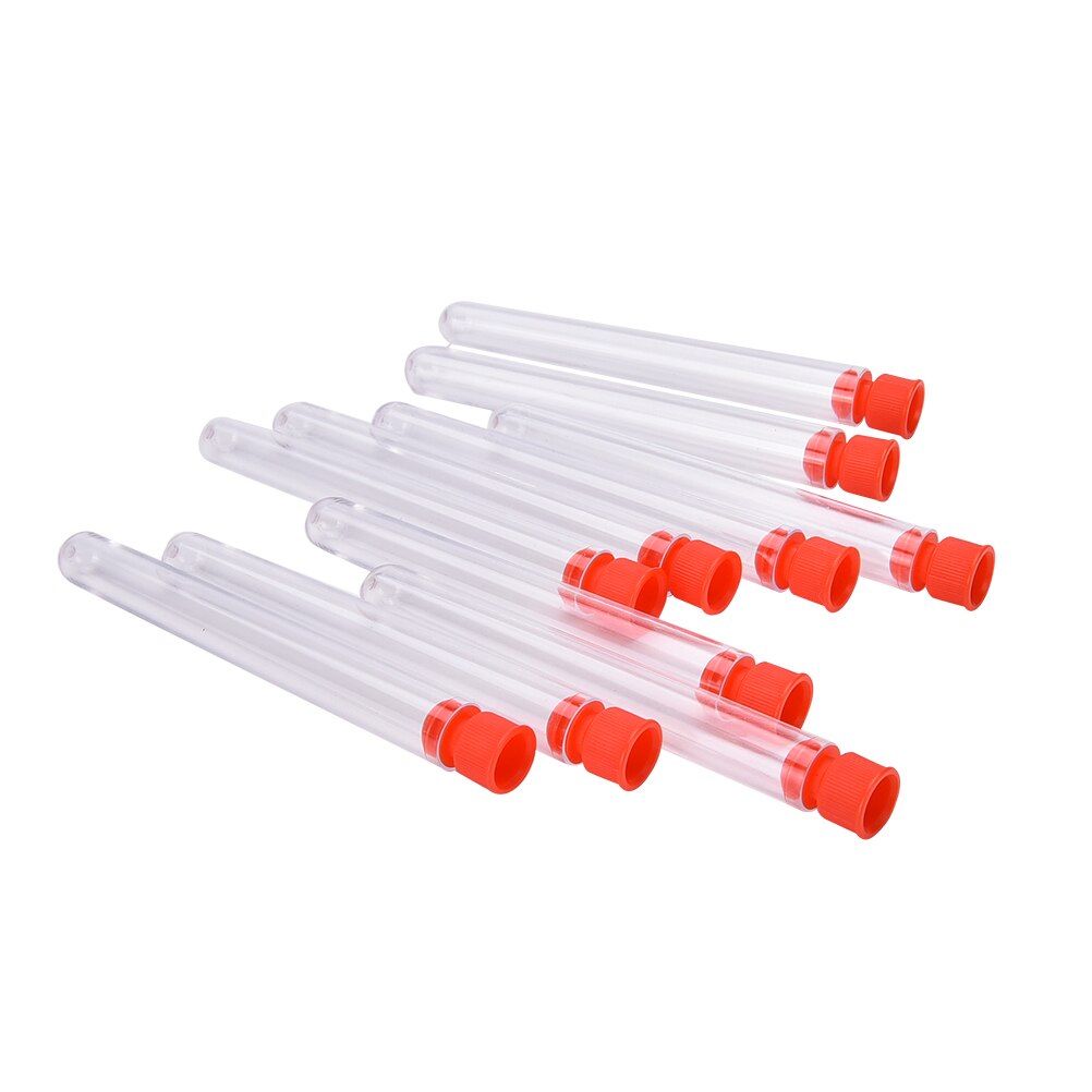 thumbnail interactive-video image 1 of 50Pcs 12x60mm Plastic Clear Test Tube For Scientific Experiments Party Candy Sto 1 of 10