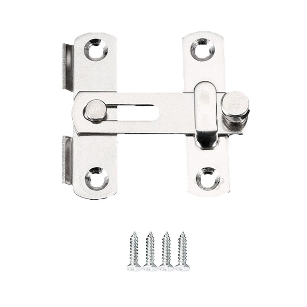 2Pcs Roestvrij Staal Huisdier Kooi Gate Flip Vergrendelingen Veiligheid Anti-Diefstal Deurslot Volledig Metalen Constructie Huisdier Producten