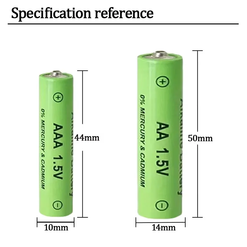 1.5V AA+AAA Ni Mh Rechargeable Battery, AAA Alkaline 3800-3000Mah,For Flashlights, Toys, Clocks, MP3, Nickel Hydrogen Batteries