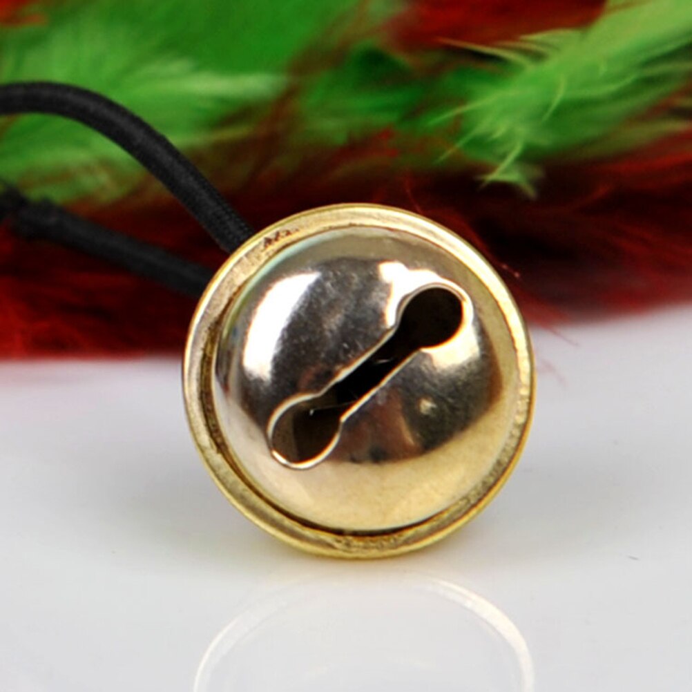 Random Color Interactive Play Pet Ball Toys Cat Feather Bell Wand Teaser Rod Bead Fun Kitten Hand Created Toy