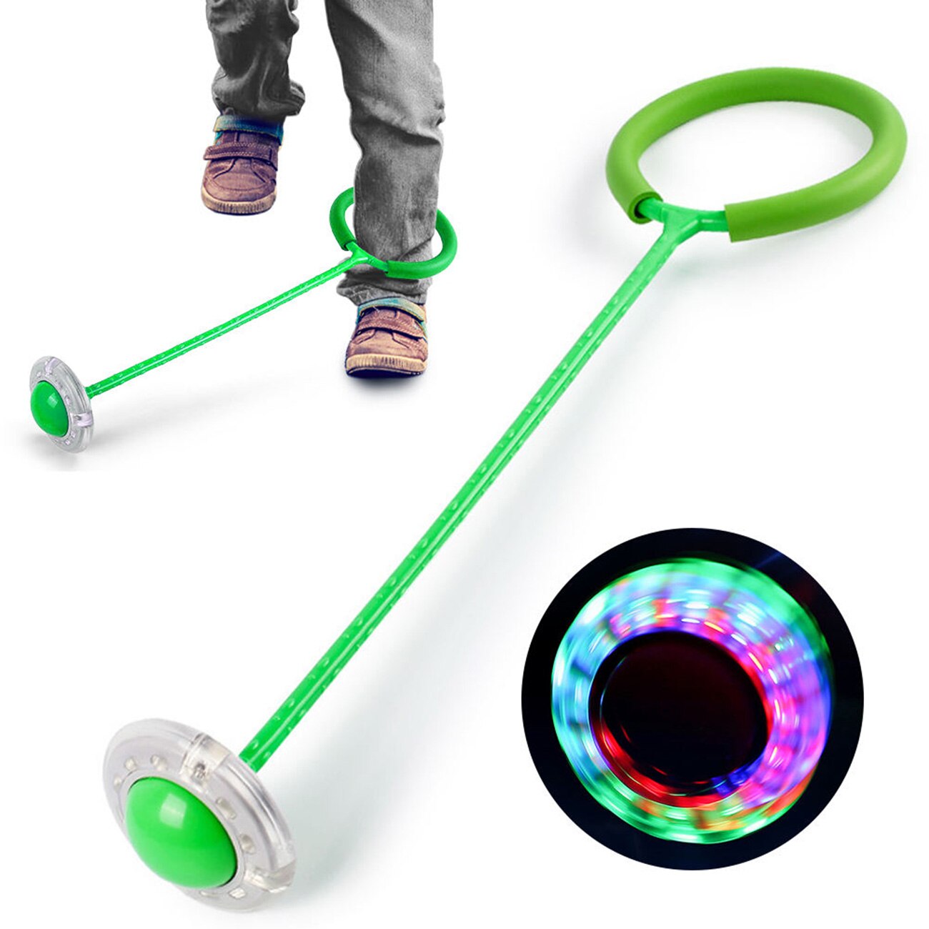 Fun Sport Speelgoed Flash Springen Touw Bal Kids Outdoor Led Kinderen Springen Kracht Reactie Training Swing Bal Kind-Ouder games