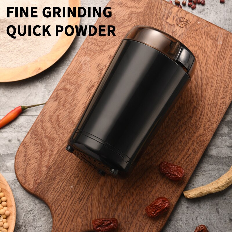 220v elektriske kaffekværne salt peber bønner krydderier nøddefrø kaffebønnekværne m rustfrit stål klinge kaffemølle maskine