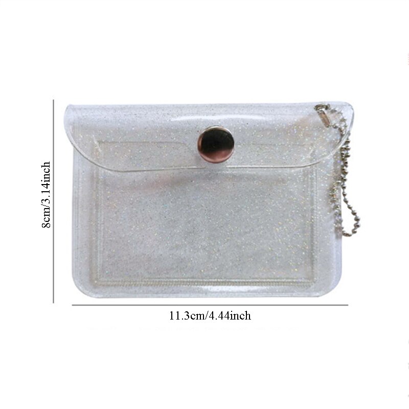 Mini Mode Transparante Waterdichte Pvc Vrouwen Card Case Visitekaarthouder Mannen Creditcard Zak Id Card Wallet Meisjes Coin portemonnee